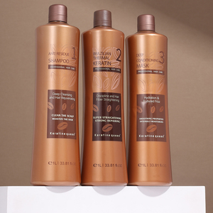 Ensemble de soins capillaires à la kératine professionnel avec logo personnalisé, ensemble de shampooing et d'après-shampooing réparateur à la kératine anti-frisottis - Product Image 4