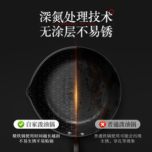 Oil Splashing Pot Mini Iron Pot <1L Heat Resistant Uncoated For Hot Oil Sauce Baby Food Frying Egg - Product Image 4
