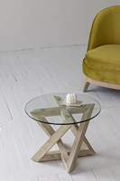 Table basse en bois au design minimaliste et contemporain Wabi Sabi en pin recyclé Meubles de maison uniques pour le salon