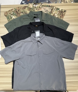 Camicia da Lavoro da <span class=keywords><strong>Uomo</strong></span> Casual, Vestibilità Ampia, Traspirante, Anti-Restringimento, Lavata, Asciugatura Rapida, per Esterni, Primavera Estate, Multitasche, Lunga - Product Image 1