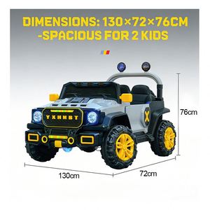 Voiture électrique pour enfants avec lumières de scène, 4 roues, moteur 390, batterie 12V7.0Ah, contrôle par application, musique USB, faisceau lumineux, effets sonores, en plastique - Product Image 3