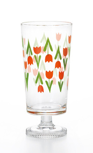 Forma contorneada Estilos de vida modernos Vaso de botella de agua de jugo de vidrio de soda con tallo - Product Image 6