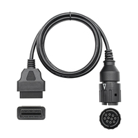 Adaptador de Diagnóstico OBDII OBD 2 OBD2 de 16 Pines a Redondo de 10 Pines, Cable Conector para Motocicletas BMW