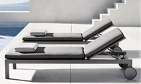 AEGEAN-Chaise longue pour extérieur, mobilier en aluminium, patio, jardin, hôtel, plage, piscine, chaises longues à roulettes, fabrication artisanale