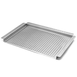 Stainless Steel BBQ Tray <strong>Griddle</strong> <strong>Pan</strong> Tray for Fish Meat Vegetables Grilling Cooking <strong>Grill</strong> Basket - Product Image 2