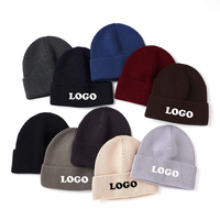 Bonnets d'hiver côtelés tricotés de haute qualité, épais, pour hommes et femmes, personnalisables