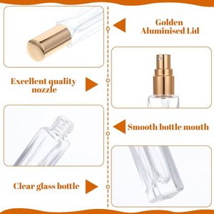 Hot Selling 10ml Clear Round Rectangle Empty <b>Spray</b> <b>Perfume</b> Refill <b>Bottle</b> Glass Aluminum Screw Cap Screen Printing for Travel Use - Product Image 4