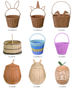 Cesta <span class=keywords><strong>de</strong></span> Mimbre Sintético <span class=keywords><strong>de</strong></span> Alta Calidad con Borde Festoneado y Asa, Ecológica y Duradera, para la Caza <span class=keywords><strong>de</strong></span> Huevos <span class=keywords><strong>de</strong></span> Pascua, Picnic y Almacenamiento para Niños - Product Image 6