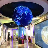 Pantalla LED Circular QIANFAN 4K con CMS Integrado, Resistente al Agua para Interiores y Exteriores, Señalización Digital Redonda para Escaparates, Salas de Exhibición y Tiendas Pop-up