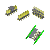 Conector de Cabezal DuPont Multirrango SMT, Paso de 2.0/2.54 mm, Conector PCB de Montaje en Superficie PZ2.0/2.54-2xNAU, Chapado en Oro