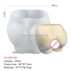 Molde de Silicona para Velas de 2 Tamaños, Decoración de Escritorio, Molde de Silicona para Velas con Forma de Trasero Grande, Molde de Silicona para Yeso, Jabón, Cera, Chocolate - Product Image 5