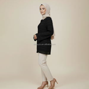 Ropa deportiva Conjunto de tres piezas Elegante cuello de manga larga para mujer Abaya musulmana transfronteriza Interior básico para Oriente Medio ODM suministrado - Product Image 2