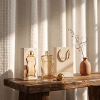 Vente en gros de flacons de parfum en verre transparent de 30, 50 et 100 ml avec vaporisateur haut de gamme, possibilité de personnalisation