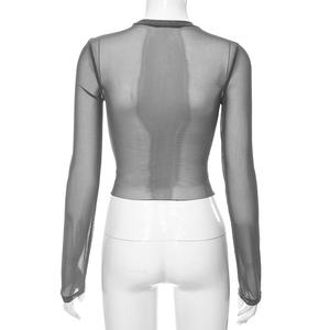 Women <strong>Rockstar</strong> Chi Black Long Sleeve T-Shirt With Eagle and Rock &amp; Roll Print Chic Look Long Sleeve Shirts Blouses - Product Image 5