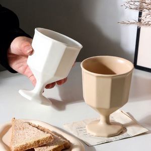 Japanese-style <b>Large</b> Capacity Porcelain <b>Mug</b> High Aesthetic Value No Handle Tall Dessert Cup Universal Men's Microwave Dishwasher - Product Image 3
