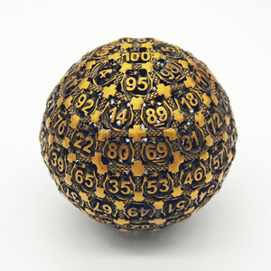 <span class=keywords><strong>D100</strong></span>ลูกเต๋าโลหะแบบกำหนดเองสำหรับดันเจี้ยนและมังกร (DND) RPG Ball ROLL tabletop polyhedral - Product Image 1