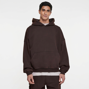 Sweat à capuche zippé en molleton bouclette 100 % coton vintage coupe classique pour homme - Streetwear d'hiver - FINER THREADS 430g - Product Image 1