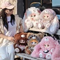 Authentique Mielno 800% Rabbit Diary Frozen Kawaii Plush Blind Box Model M002 EU Plug Fluffy Stuffed Doll 360 Rotatable Eyes Gift