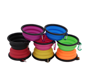 Collapsible Silicone Modern Travel Bowls Dogs <b>Cats</b> Small Animals Portable Foldable Eco-Friendly Easy Clean Non-Automatic Rhombus - Product Image 1