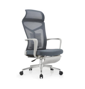 เก้าอี้สำนักงานเออร์โกโนมิกส์ทันสมัยพนักพิงสูงแบบตาข่าย หมุนได้ <span class=keywords><strong>ขา</strong></span>เหล็กโครเมียม <span class=keywords><strong>ที่</strong></span>วางแขนปรับได้ พนักพิงศีรษะ ฐานโลหะพลาสติกปรับได้ - Product Image 3