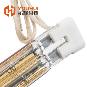 Thg100880 vàng phản ánh Layer Twin Ống <span class=keywords><strong>Halogen</strong></span> thạch anh nóng đèn hồng ngoại ống đèn - Product Image 6