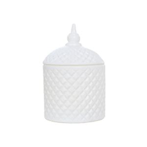Bougie parfumée à la cire de soja CITTA, pot en céramique moderne avec motif diamant pour la décoration de la maison - Product Image 5
