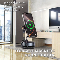 Support de téléphone de voiture Boneruy X68W universel avec chargeur magnétique sans fil et fixation ventouse pour smartphone