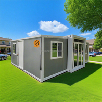 Maison conteneur extensible préfabriquée modulaire à panneaux sandwich, appartement, atelier, centre commercial, protection de l'environnement, faible coût, à vendre