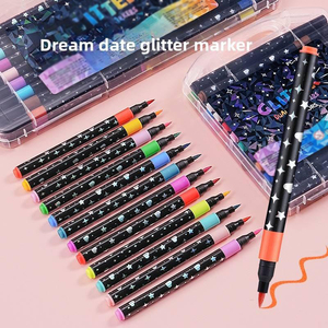 Stylos à paillettes, marqueurs à double pointe, artisanat, dessin coloré, filles, enfants, femmes, adultes, Pâques, Noël, anniversaire, école, projets de bricolage, ensemble - Product Image 2