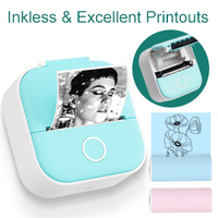 Phomemo T02 Imprimante de reçus thermique portable Mini imprimante d'autocollants sans encre pour l'impression de photos et de textes en déplacement