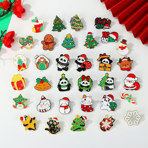 Natale nero gatto smalto spille cartoni animati decorazioni per feste in metallo per spilla con fiocco di neve spilla stella gatto nero - Product Image 1