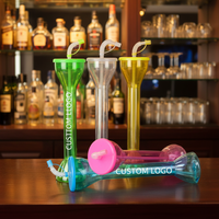 Gobelet en plastique personnalisé avec couvercle pour cocktails glacés, idéal pour les fêtes, les boissons glacées et les Daiquiris – Nouveauté très demandée