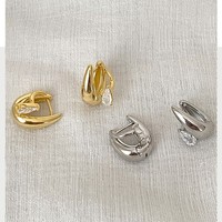 Gaovo Boucles d'oreilles Huggie minimalistes de luxe premium en forme de goutte avec zircon cubique, à tige droite, tendance et polyvalentes, bijoux d'oreille de mode en gros