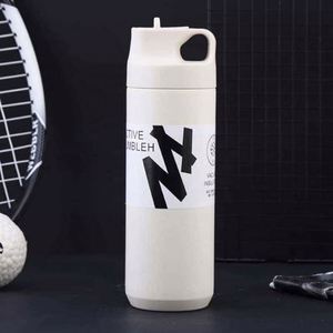 316 Stainless Steel Insulated Water Bottle Pop-Up Lid Portable Thermal Bottle <b>Large</b> Capacity Food Grade Travel Mug - Product Image 2