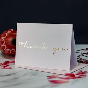 Tarjetas de Agradecimiento de Cumpleaños Personalizadas con Lámina Dorada, Blancas con Sobre, para Bodas, Pequeños Negocios, Regalos de Joyería de Buena Calidad - Product Image 4
