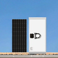 Panneaux solaires 150W-200W en silicium polycristallin, surface en verre entièrement noire pour système de production d'énergie solaire domestique et industriel