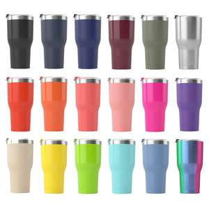 Best Selling HZX Stainless Steel Mugs Straws Thermal Portable Eco-Friendly Country Style Car Tumblers Powder Coated for Lid - Product Image 4