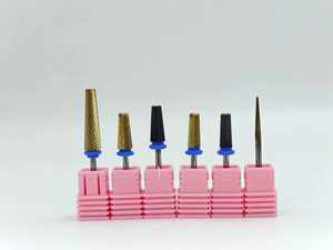 JadeNail gümüş uzun sivri konik Tungsten karbür tırnak matkap uçları akrilik tırnak ipuçları taşlama manikür (sol/sağ el kullanımı) - Product Image 6