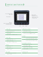 Medidor de Energía Trifásico EASTSONG ES96DY Clase 0.5S kWh, Factor de Potencia Activo y Reactivo, Armónicos, RS485 Half-Duplex Modbus RTU IP65