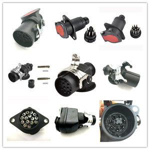 Conector de remolque de 7 pines <span class=keywords><strong>para</strong></span> coche, Conector de riel de acero inoxidable, estilo europeo - Product Image 6