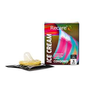 Préservatifs à pois grand format personnalisés OEM Recare, lot de 3, vente en gros - Product Image 2