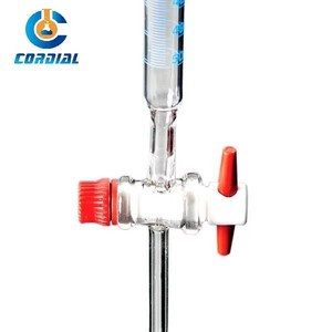 ก๊อกปิด-เปิดสารเคมีแบบตรงชนิด PTFE ยี่ห้อ CORDIAL พร้อมบัลลาสต์แบบ E และขีดบอกปริมาตรถาวร สำหรับใช้ในห้องปฏิบัติการ - Product Image 2