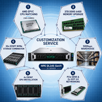 Serveur OEM Haute Performance ProLiant DL345 Gen11 2U, Série AMD EPYC 9004/9005, 64 Go de RAM DDR5, PCIe 5.0, pour l'Analyse de Big Data - En Stock