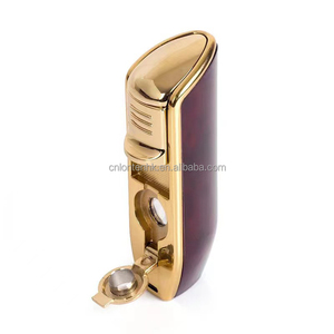 Torch nhẹ hơn ba máy bay phản lực ngọn lửa bơm lại butan nhẹ hơn Windproof nhẹ hơn với cú đấm còn lại chủ-butan không bao gồm - Product Image 3