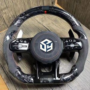 Demi Alcantara LED <span class=keywords><strong>Volant</strong></span> en Fiber de Carbone pour Mercedes Ben <span class=keywords><strong>ML</strong></span> <span class=keywords><strong>W164</strong></span> W166 W211 W212 C117 C118 W251 W176 W204 W205 C63s AMG - Product Image 1