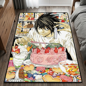 Tapis et moquette Death Note L Anime, lavables, doux, moelleux, découpés, épais, grand format, pour salon, en gros - Product Image 2