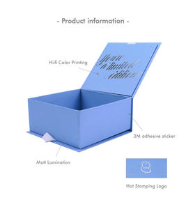 กล่องแม่เหล็กพับได้หรูหราเครื่องสำอางค์สุดหรูกระดาษแข็งเคลือบเงา4C ด้วยทองคำเปลวแบบกำหนดเองริบบิ้นติดโลโก้ - Product Image 6