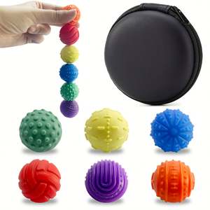 Lot de 6 balles magnétiques en silicone, jouets sensoriels EDC anti-stress, pour soulager l'anxiété, balles magnétiques sensorielles en silicone - Product Image 2
