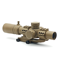 Lunette de visée télescopique 1-8X24mm FFP LPVO, premier plan focal, avec monture de lunette de 30 mm, 6 niveaux de luminosité, couleur beige