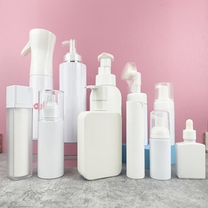 Luxury White Cosmetic Sets Plastic Body Butter Cream Jar Shampoo Oil Conditioner Pump Lotion Bottle Airless Foam Spray Bottle - Product Image 2